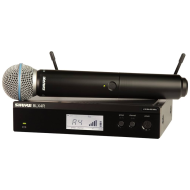 SHURE BLX24RSM58-J11 Sistema Inalámbrico con Micrófono de Mano para Voz y Receptor para Rack
